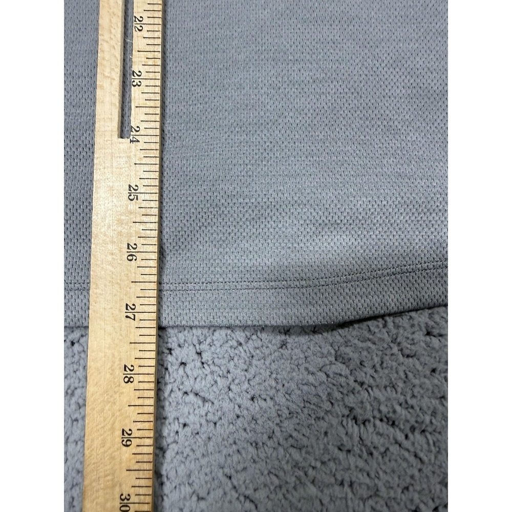 Lululemon Athletica Hoodie Mens Large Gray Pullover Zip Pockets Reflective Logo - Picture 7 of 8